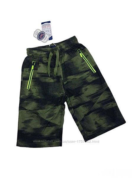Подовжені шорти бермуди на хлопчиків підлітків 140-146-152-158 см, мілітарі