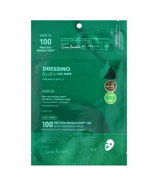 Vt cosmetics pro cica reedle shot 100 hydrogel mask2-етапна гідрогелева маска з мікроголками 33 г