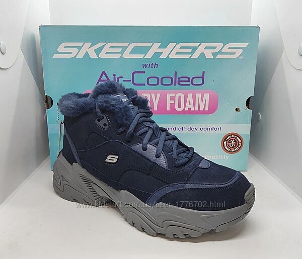 Замшевые теплые кроссовки ботинки Skechers Stamina оригинал