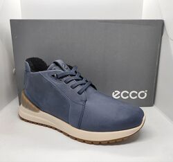 Кожаные теплые кроссовки ботинки Ecco оригинал 