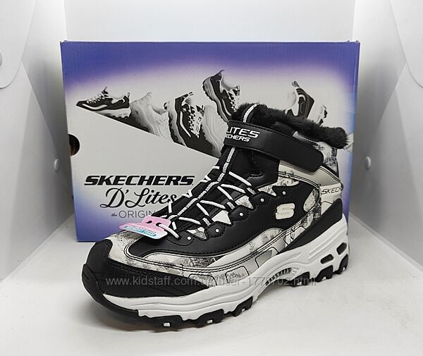 стильные удобные теплые ботинки Skechers D&acuteLites оригинал 