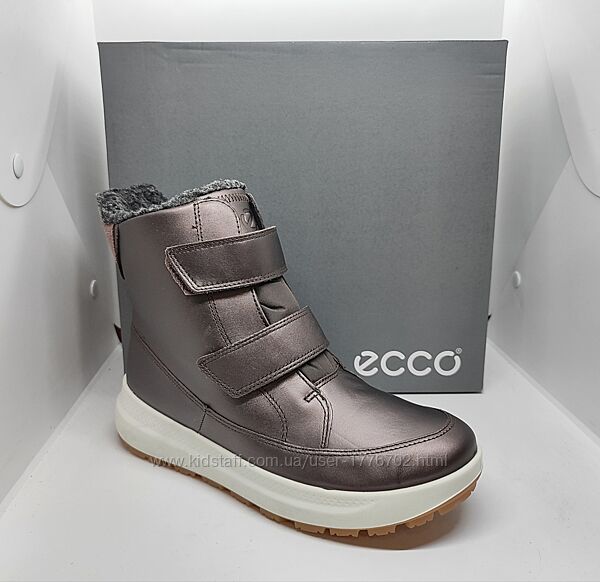 кожаные теплые ботинки Ecco оригинал