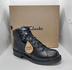 водонепроницаемые кожаные зимние ботинки Clarks оригинал