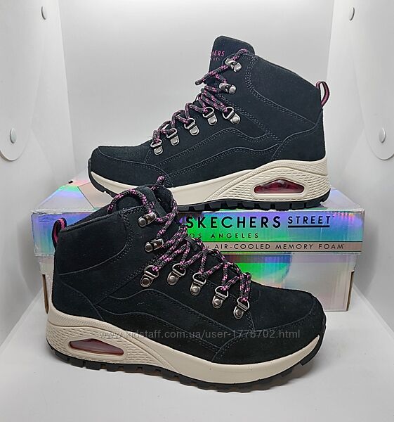 Замшевые теплые ботинки Skechers Uno оригинал 