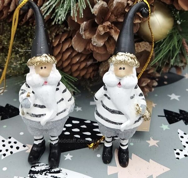 Санта підвіс новорічний кераміка 