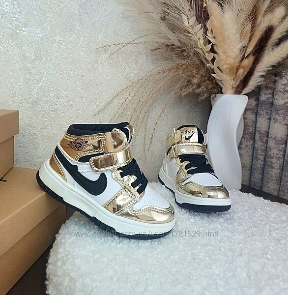 Дитячі хайтопи для дівчинки 26 27 28 золоті