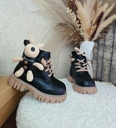 Дитячі демісезонні черевики Clibee для дівчинки 22 23 чорні