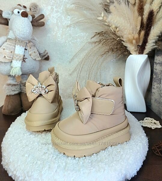 Дитячі зимові уггі чоботи для дівчинки 23