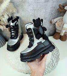 Дитячі зимові черевики чоботи дутіки для дівчинки 28 29 30 32 33 34 35