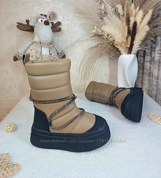 Дитячі зимові чоботи черевики для дівчинки 28 30 35 37