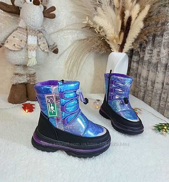 Дитячі зимові дутіки чоботи черевики Томм для дівчинки 24 25 26