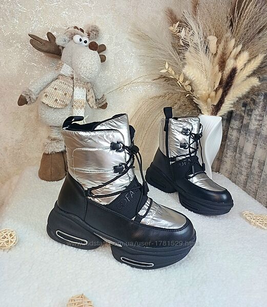 Дитячі зимові чоботи черевики дутіки для дівчинки Томм 36
