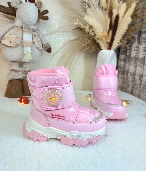 Дитячі зимові чоботи черевики дутіки Томм для дівчинки 23 24 26