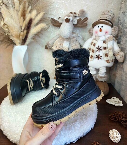 Дитячі зимові черевики чоботи Clibee для дівчинки 25