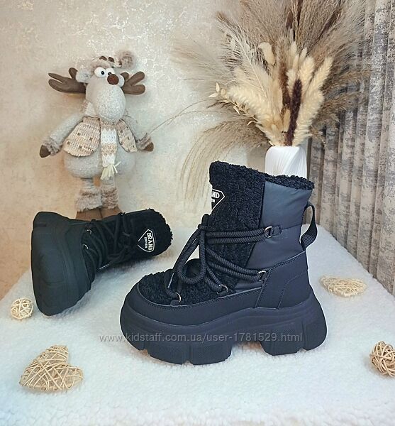Дитячі зимові чоботи черевики для дівчинки 35