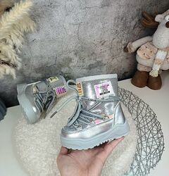 Дитячі зимові дутіки луноходи чооти для дівчинки 23 24 25 26