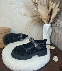 Дитячі шкільні туфлі для дівчинки 31 33 34 35 36 37