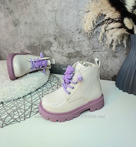 Дитячі демісезонні черевики для дівчинки 22 23 24 25 26 27