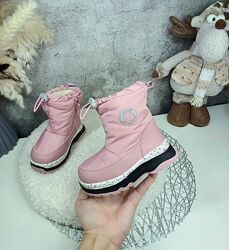 Дитячі зимові черевики чоботи для дівчинки дутіки 23 24 25 26 27 