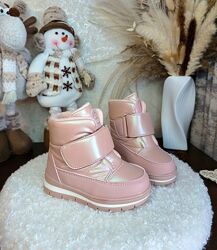 Дитячі зимові черевики чоботи для дівчинки дутіки 23 25 26 27 28