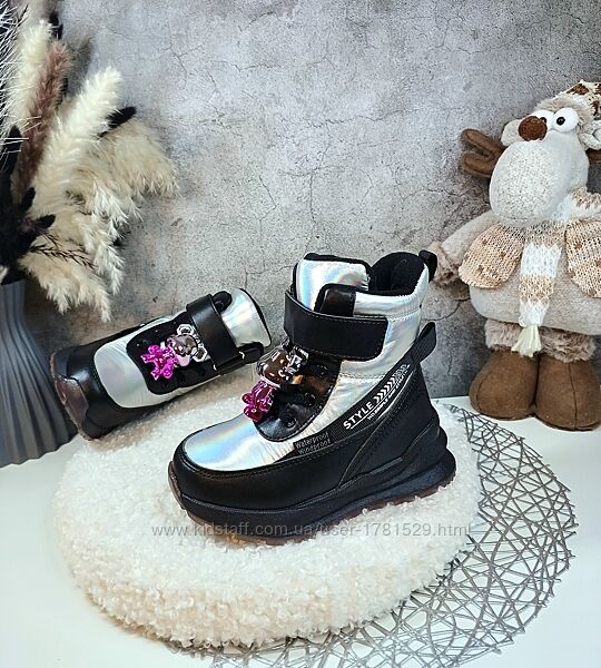 Дитячі зимові черевики чоботи для дівчинки дутіки 30 32