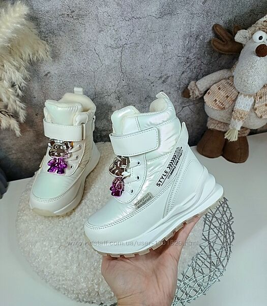 Дитячі зимові черевики чоботи для дівчинки дутіки 28 30