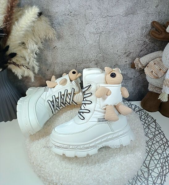 Дитячі зимові черевики чоботи для дівчинки дутіки 28 29 30 32 33 34 35