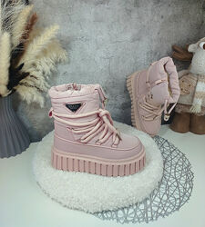 Дитячі зимові луноходи черевики чоботи для дівчинки дутіки 33 34 35 36 37