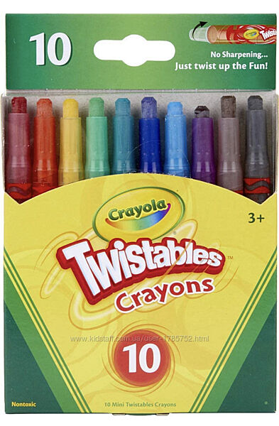 Crayola Twistables , восковые мелки , выкручиваются 