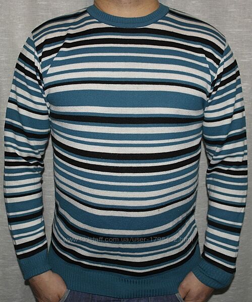 Мужской свитер реглан свитшот пуловер полоска