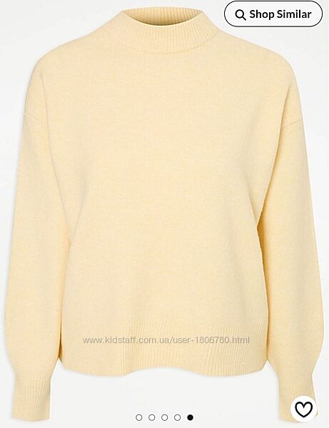 Светло-желтый джемпер с круглым вырезом фирмы George. Размер XXL