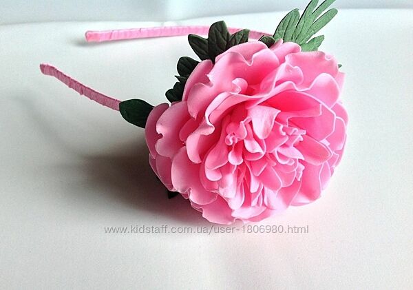 Ободок из фоамирана Пион