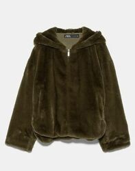 Плюшевая куртка бомбер из искусственного меха Zara