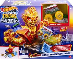 Ігровий набір Hot Wheels Monster Trucks Power Smashers 5 Alarm Вогняна вежа