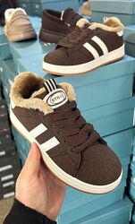 Жіночі зимові шоколадні кросівки на хутрі 36, 37, 38, 39, 40, 41