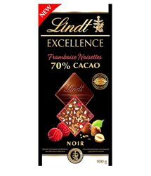  Шоколад Lindt EXCELLENCE Framboise noisettes, малина -лесной орех, 100g