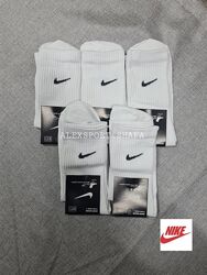 Носки Nike,  высокие белые носки,  белые носки,  высокие носки Найк унисекс