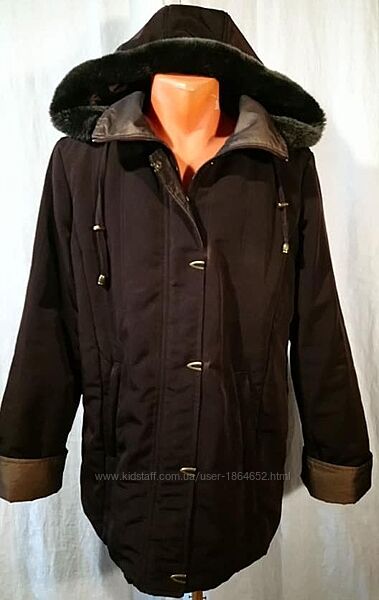 Куртка Big Chill оригинал р.54 коричневая с капюшоном демисезон