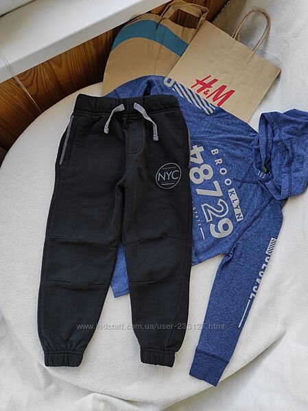 Спортивные штаны с начёсом на флисе george next nike р. 4-5 лет