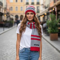 Женский набор шапка и шарф Love Moschino Оригинал