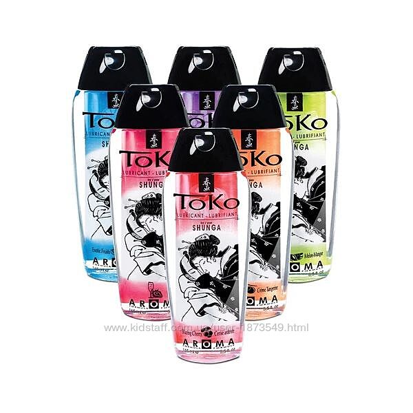 Смазка водная Shunga Toko AROMA, много вкусов, универсальная и для игрушек