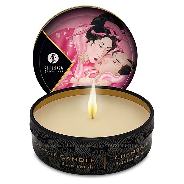Массажная свеча Shunga Mini Massage Candle 30 мл в ассортименте с афродизиаками
