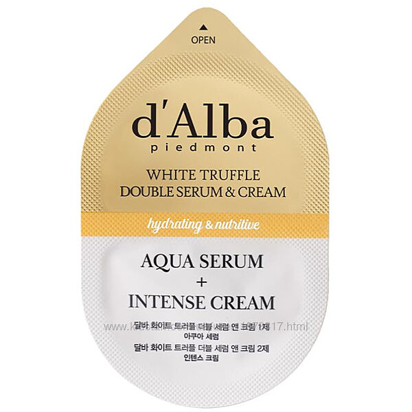 Омолоджуючий крем-сироватка d´Alba White Truffle Double Serum& Cream, 13гр