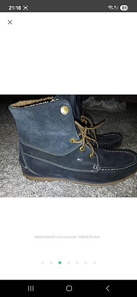 Замшеві теплі ботінки Tommy Hilfiger розмір 42 -27.5сm