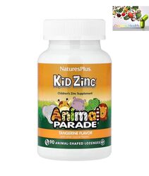 Цинк,  цинк для детей вкус натурального апельсина от Animal Parade 90шт