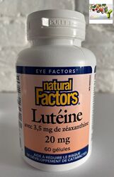 Natural factors , Лютеин , витамины для глаз, лютеин с зеакса