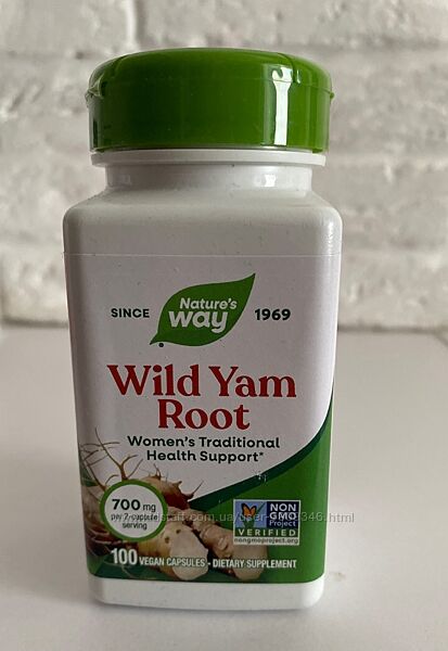 Natures Way , Корень дикого ямса , Дикий ямс, 700мг ,100шт