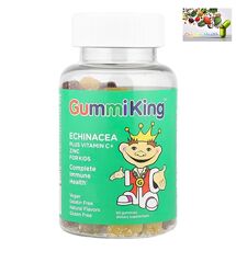 Эхинацея для детей , GummiKing, эхинацея, витаминC и цинк для детей , 60шт
