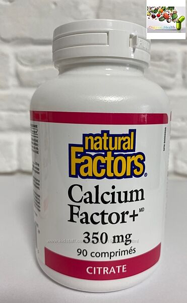 Natural Factors, Цитрат кальция, Кальций ,350 мг