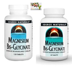 Магний бисглицинат , Глицинат магния , Source Naturals, Бис-глицинат магния